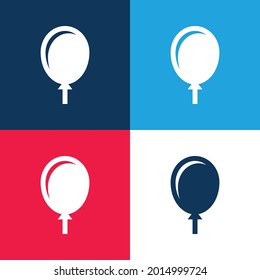 Minimaler Symbolsatz für Ballonblau und Rot