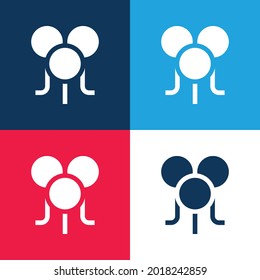 Balloon blue and red four color minimal icon set