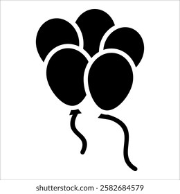Balloon Bouquet Icon Element For Design