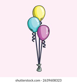 Balloon Bouquet Illustration for Celebration