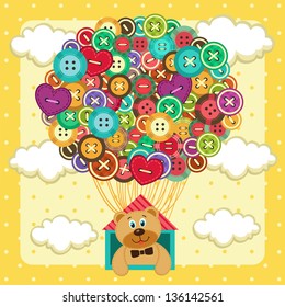balloon from  of buttons