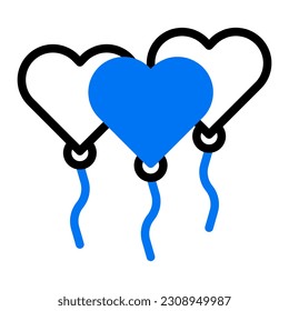 balloon cake icon duotone blue black colour mother day illustration vector element and symbol perfect.