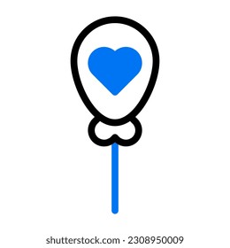 balloon cake icon duotone blue black colour mother day illustration vector element and symbol perfect.