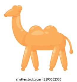 Balloon camel icon cartoon vector. Animal toy. Air shape