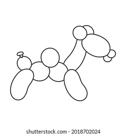 Balloon camel vector icon.Outline vector icon isolated on white background balloon camel.