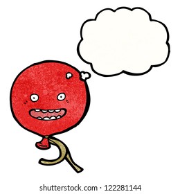 personaje de dibujos animados en globo