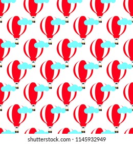 Balloon cartoon style, front  view. Flat design. Vector illustration