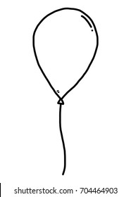 balloon / cartoon vector and illustration, black and white, hand drawn, sketch style, isolated on white background.