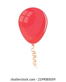 balloon celebration icon isolated flat