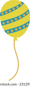 Ballon Feier Joy Cute Flat Illustration
