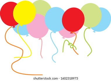 balloon celebration party design vector illustration