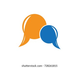 Balloon Chat icon  logo design template