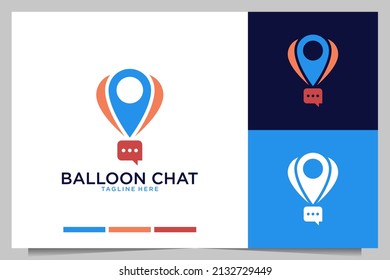 Ballon-Chat, modernes Logo-Design
