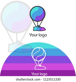 balloon with children's shoes