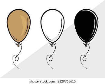 Balloon clipart Printable Vector Illustration