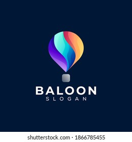 balloon color gradient logo design