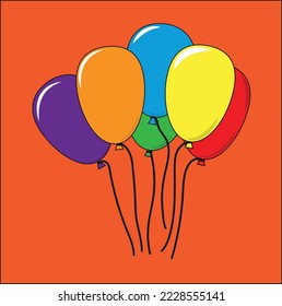 balloon color vector illustration element