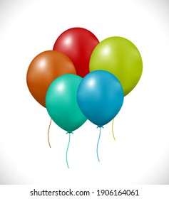 balloon colored vector icon 3d