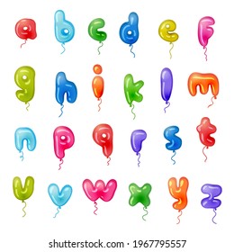 Balloon Colorful Abc Children Birthday Party Stock Vector (Royalty Free ...