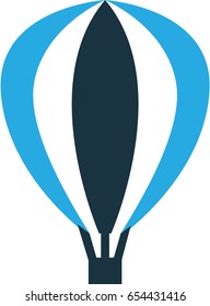 Balloon Colorful Icon Symbol. Premium Quality Isolated Aerostat Element In Trendy Style.