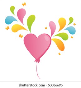 balloon with colorful splash