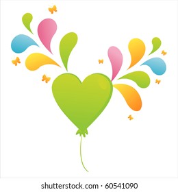 balloon with colorful splash