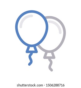 balloon colour line vector icon