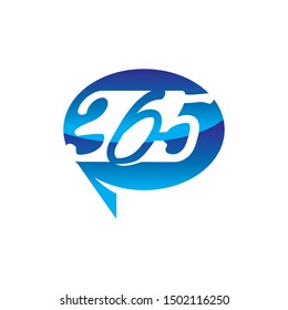 Balloon communication 365 infinity logo icon design illustration