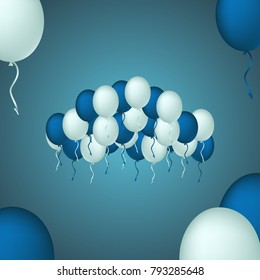 Balloon concept for decoration. Celebration vector illustration design. Colored balloon for holiday celebration.