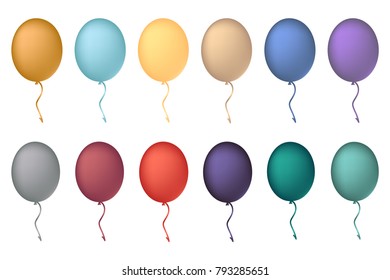Balloon concept for decoration. Celebration vector illustration design. Colored balloon for holiday celebration.