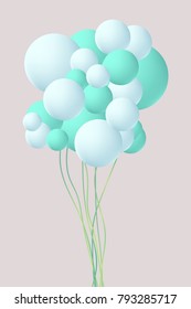 Balloon concept for decoration. Celebration vector illustration design. Colored balloon for holiday celebration.