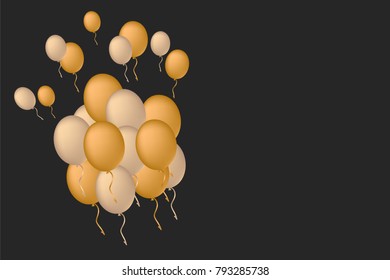 Balloon concept for decoration. Celebration vector illustration design. Colored balloon for holiday celebration.