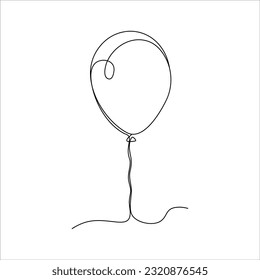  dibujo de línea continua en globo