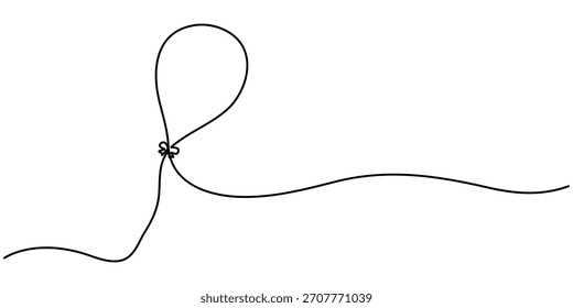 Globo continuo de una línea de dibujo con contorno minimalista simple sobre fondo blanco. 