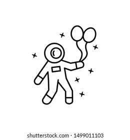 Balloon, cosmonaut, walk icon. Element of astronaut icon
