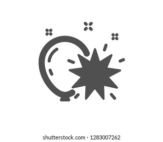 Balloon dart icon. Amusement park sign. Pop the balloon symbol. Quality design element. Classic style icon. Vector