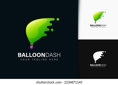 Balloon dash logo design with gradient