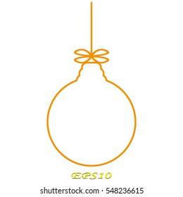 balloon decoration, Christmas, Christmas, icon, vector illustration eps10