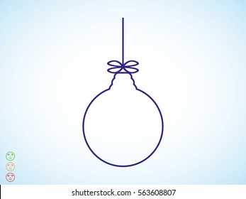 balloon decoration, Christmas, icon, vector illustration eps10