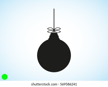 balloon decoration, Christmas, icon, vector illustration eps10