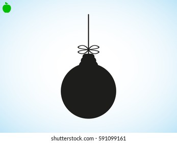 balloon decoration, Christmas, icon, vector illustration eps10