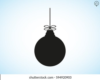 balloon decoration, Christmas, icon, vector illustration eps10