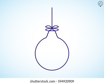 balloon decoration, Christmas, icon, vector illustration eps10