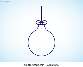 balloon decoration, Christmas, icon, vector illustration eps10