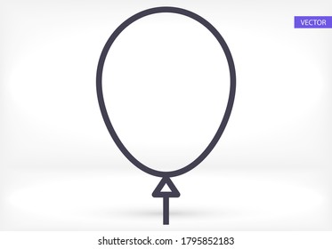 balloon decoration vector flat happiness holiday air  icon line 10 eps