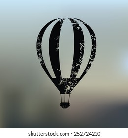 Balloon design on blur background,grunge vector