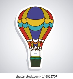 balloon design over gray background vector illustration