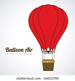 balloon design over gray background vector illustration