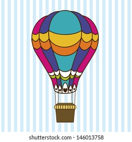 balloon design over lineal background vector illustration