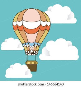 balloon design over sky background vector illustration 